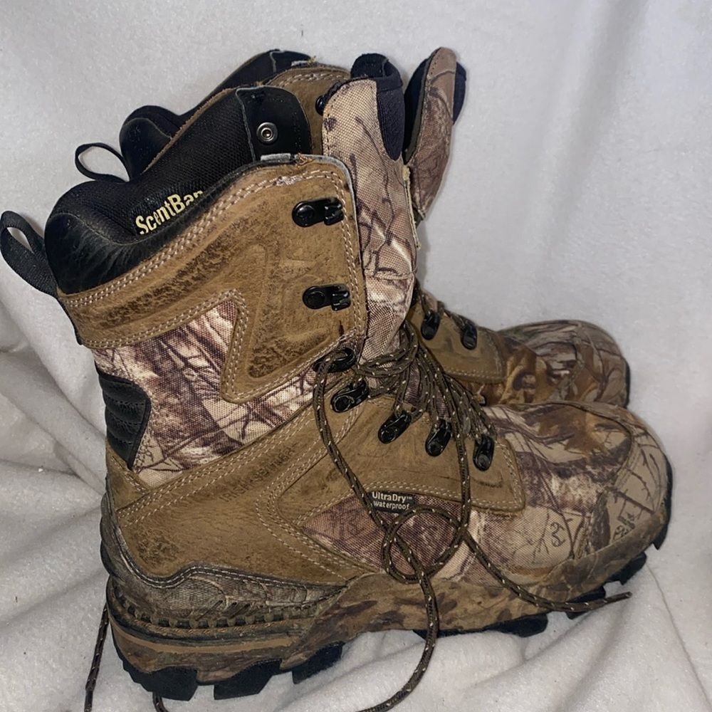 Irish Setter Red Wing Boots 9.5 Camo Waterproof hunting ultra dry 4837 scent